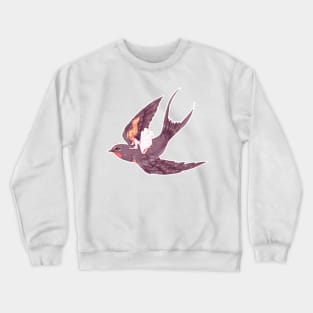 Swallow and Thumbelina flying in the skies Crewneck Sweatshirt